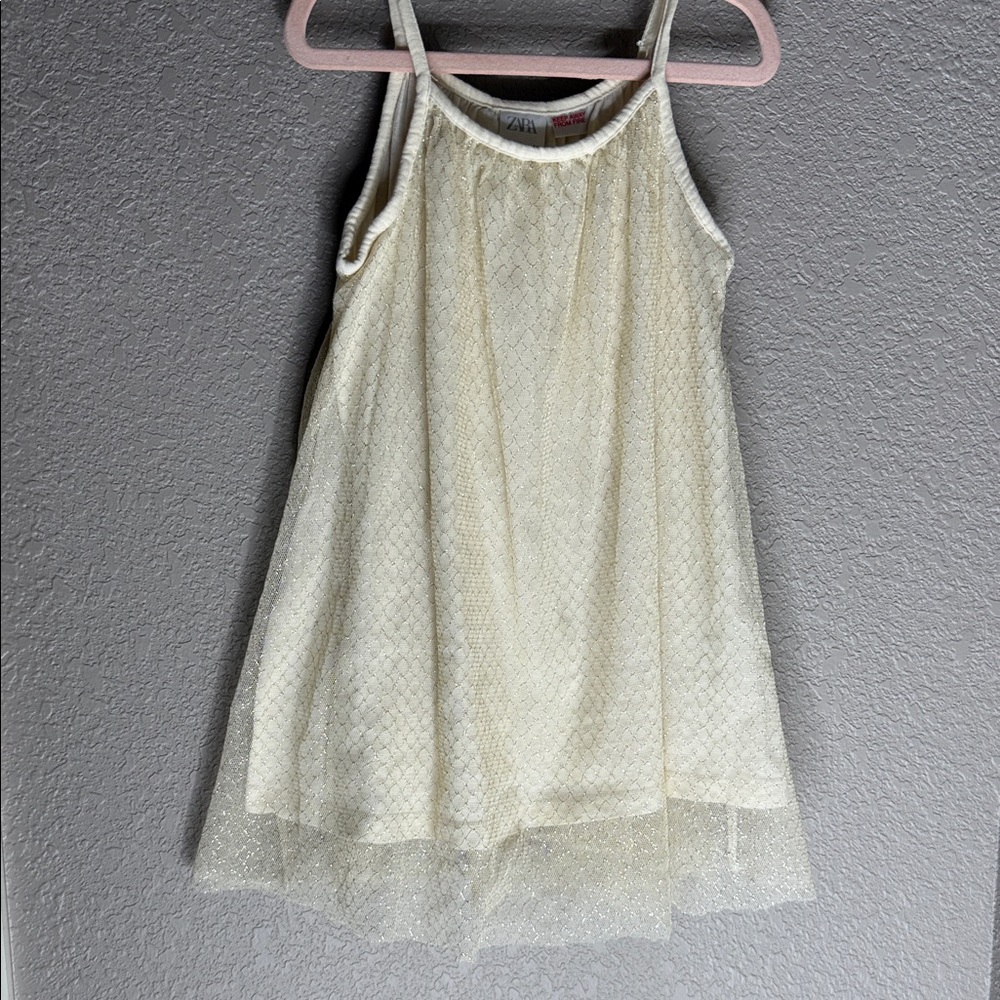 Zara Ivory Textured Dress 4-5y